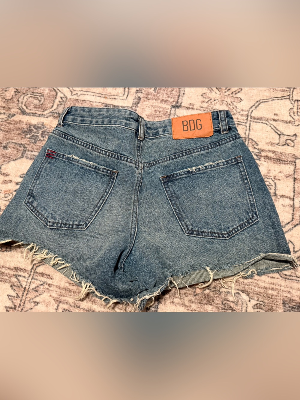 BDG Light Wash Denim Jeans with Brown Topstitching